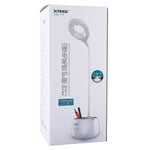 Luz de proteção ocular com 28 LEDs, pescoço de ganso flexível, design de anel oco com suporte para canetas e função de pequena luz noturna, TGX-772