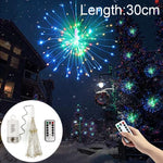 Luz Decorativa LED com 150 LEDs e Caixa para Pilhas, com Controlo Remoto, Luz Colorida 30CM, Luz Branca 30CM, Luz Branca Quente 30CM