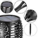 Luz Solar de Chama com 96 LEDs para Jardim Exterior, Luz de Relva, Tocha para Paisagem de Jardim