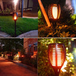 Luz Solar de Chama com 96 LEDs para Jardim Exterior, Luz de Relva, Tocha para Paisagem de Jardim