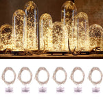 20 LEDs Luz de Fada em Fita 2700-2900K para Festa / Feriado, Comprimento: 2m, CC 6V, 6 unidades de 2m