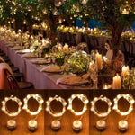20 LEDs Luz de Fada em Fita 2700-2900K para Festa / Feriado, Comprimento: 2m, CC 6V, 6 unidades de 2m