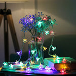 6m 40 LEDs Luz Decorativa de Flor de Cerejeira para Feriado, Alimentada a Bateria, Luz Colorida de 6m, Luz Branca Quente de 6m