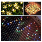 6m 40 LEDs Luz Decorativa de Flor de Cerejeira para Feriado, Alimentada a Bateria, Luz Colorida de 6m, Luz Branca Quente de 6m