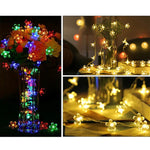6m 40 LEDs Luz Decorativa de Flor de Cerejeira para Feriado, Alimentada a Bateria, Luz Colorida de 6m, Luz Branca Quente de 6m
