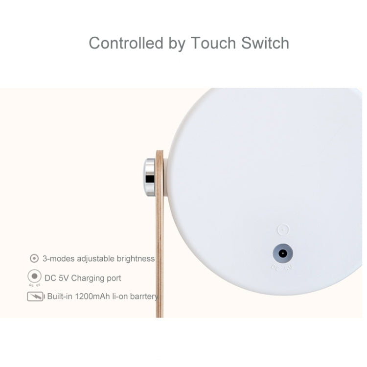Lanterna recarregável DC 5V com controlo tátil e luz LED, luz branca