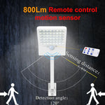 Lâmpada Plana Solar 6W 800LM 48 LEDs com Controlo Remoto e Suporte