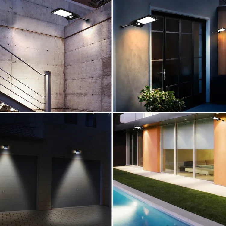 Lâmpada Plana Solar 6W 800LM 48 LEDs com Controlo Remoto e Suporte