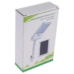 Lâmpada Plana Solar 6W 800LM 48 LEDs com Controlo Remoto e Suporte