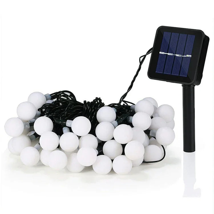 Luz Solar em Forma de Bola com 30 LEDs para Decoração de Festival de Natal Exterior Impermeável