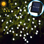 Luz Solar em Forma de Bola com 30 LEDs para Decoração de Festival de Natal Exterior Impermeável