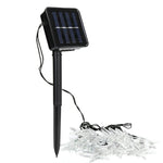 Cordão de Luz Solar em Forma de Estrela com 20 LEDs para Decoração de Jardim Exterior no Festival de Natal