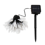 Cordão de Luz Solar em Forma de Fantasma com 30 LEDs para Decoração de Jardim Exterior Impermeável no Festival de Natal