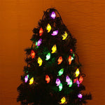 Cordão de Luz Solar em Forma de Fantasma com 30 LEDs para Decoração de Jardim Exterior Impermeável no Festival de Natal