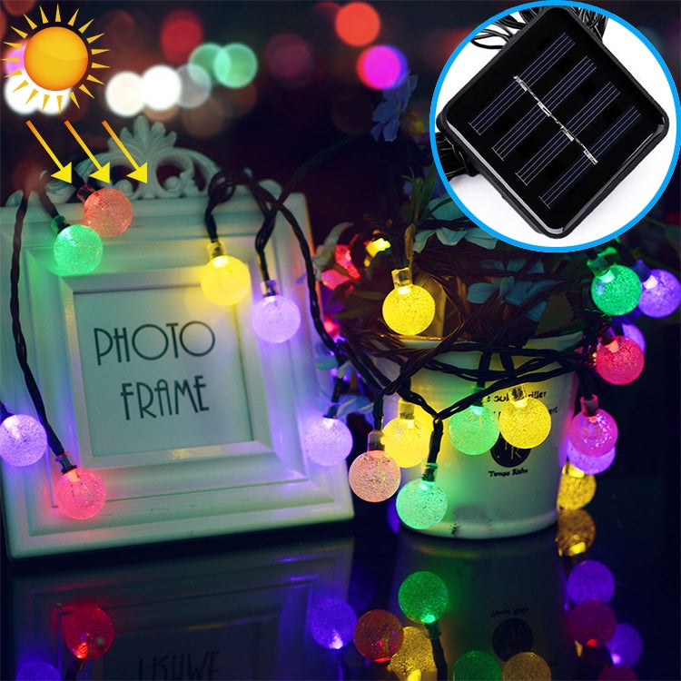 Cordão de Luz Solar em Forma de Bola de Bolha com 50 LEDs para Decoração de Jardim Exterior Impermeável no Festival da Primavera
