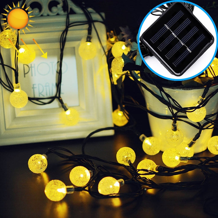 Cordão de Luz Solar em Forma de Bola de Bolha com 50 LEDs para Decoração de Jardim Exterior Impermeável no Festival da Primavera