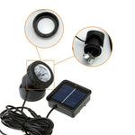 Projetor Subaquático Solar LED Impermeável para Exterior com Duas Cabeças