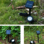 Projetor Subaquático Solar LED Impermeável para Exterior com Duas Cabeças