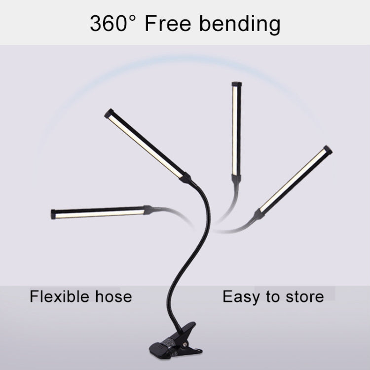 Candeeiro de Secretária LED 8W Dobrável Ajustável Proteção para os Olhos, Versão USB Plug-in, Versão USB Plug-in (Branco), Versão USB Plug-in (Preto)