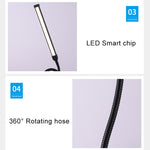 Candeeiro de Secretária LED 8W Dobrável Ajustável Proteção para os Olhos, Versão USB Plug-in, Versão USB Plug-in (Branco), Versão USB Plug-in (Preto)