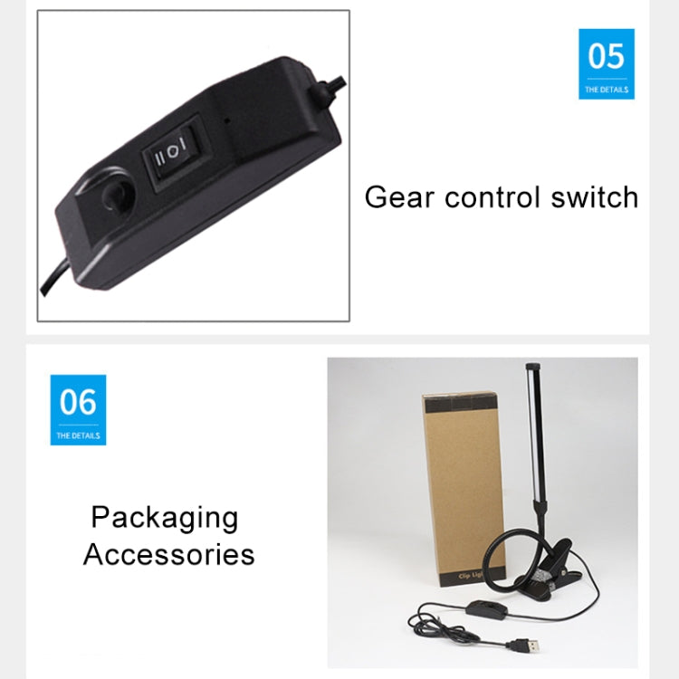 Candeeiro de Secretária LED 8W Dobrável Ajustável Proteção para os Olhos, Versão USB Plug-in, Versão USB Plug-in (Branco), Versão USB Plug-in (Preto)