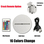 Candeeiro de Mesa 3D com Luz LED Colorida em Forma de Peixe, Versão com Controlo Remoto Crack, Versão com Controlo Remoto Crack