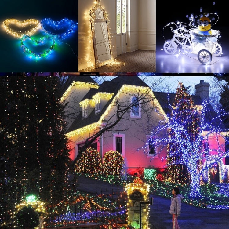 Luz Decorativa de Fada com 50 LEDs SMD 0603 e Caixa para 3 Pilhas AA, DC 5V, Luz Azul 5m, Luz Colorida 5m, Luz Rosa 5m, Luz Verde 5m, Luz Roxa 5m, Luz Vermelha 5m, Luz Branca 5m, Luz Branca Quente 5m, Luz Amarela 5m