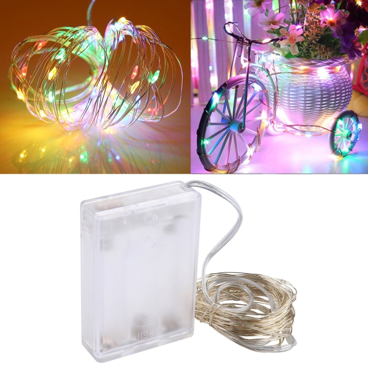 Luz Decorativa de Fada com 50 LEDs SMD 0603 e Caixa para 3 Pilhas AA, DC 5V, Luz Azul 5m, Luz Colorida 5m, Luz Rosa 5m, Luz Verde 5m, Luz Roxa 5m, Luz Vermelha 5m, Luz Branca 5m, Luz Branca Quente 5m, Luz Amarela 5m