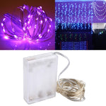 Luz Decorativa de Fada com 50 LEDs SMD 0603 e Caixa para 3 Pilhas AA, DC 5V, Luz Azul 5m, Luz Colorida 5m, Luz Rosa 5m, Luz Verde 5m, Luz Roxa 5m, Luz Vermelha 5m, Luz Branca 5m, Luz Branca Quente 5m, Luz Amarela 5m