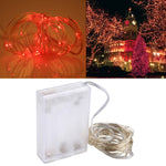 Luz Decorativa de Fada com 50 LEDs SMD 0603 e Caixa para 3 Pilhas AA, DC 5V, Luz Azul 5m, Luz Colorida 5m, Luz Rosa 5m, Luz Verde 5m, Luz Roxa 5m, Luz Vermelha 5m, Luz Branca 5m, Luz Branca Quente 5m, Luz Amarela 5m