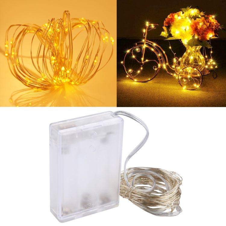 Luz Decorativa de Fada com 50 LEDs SMD 0603 e Caixa para 3 Pilhas AA, DC 5V, Luz Azul 5m, Luz Colorida 5m, Luz Rosa 5m, Luz Verde 5m, Luz Roxa 5m, Luz Vermelha 5m, Luz Branca 5m, Luz Branca Quente 5m, Luz Amarela 5m