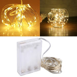 Luz Decorativa de Fada com 50 LEDs SMD 0603 e Caixa para 3 Pilhas AA, DC 5V, Luz Azul 5m, Luz Colorida 5m, Luz Rosa 5m, Luz Verde 5m, Luz Roxa 5m, Luz Vermelha 5m, Luz Branca 5m, Luz Branca Quente 5m, Luz Amarela 5m
