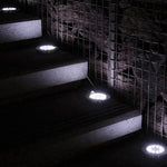 2 UNIDADES Luz Enterrada Solar com 10 LEDs, Lâmpada Subterrânea IP65 à Prova de Água para Jardim e Rua Exterior, 10 LEDs