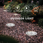 2 UNIDADES Luz Enterrada Solar com 12 LEDs, Lâmpada Subterrânea IP65 à Prova de Água para Jardim e Rua Exterior, 12 LEDs