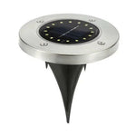 2 UNIDADES Luz Enterrada Solar com 16 LEDs, Lâmpada Subterrânea IP65 à Prova de Água para Jardim e Rua Exterior, 16 LEDs