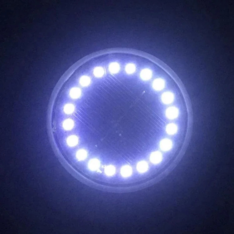 2 UNIDADES Luz Enterrada Solar com 16 LEDs, Lâmpada Subterrânea IP65 à Prova de Água para Jardim e Rua Exterior, 16 LEDs
