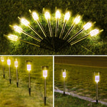 10 UNIDADES Lâmpada de Relva Exterior Solar em Aço Inoxidável IP65 à Prova de Água, Luz Decorativa LED para Jardim