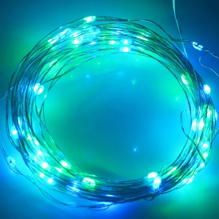 Luz de Tira de Lâmpada de Festival / Decoração SMD-0603 Alimentada por USB (Luz Azul Branca), LED1001LG, LED1001LW