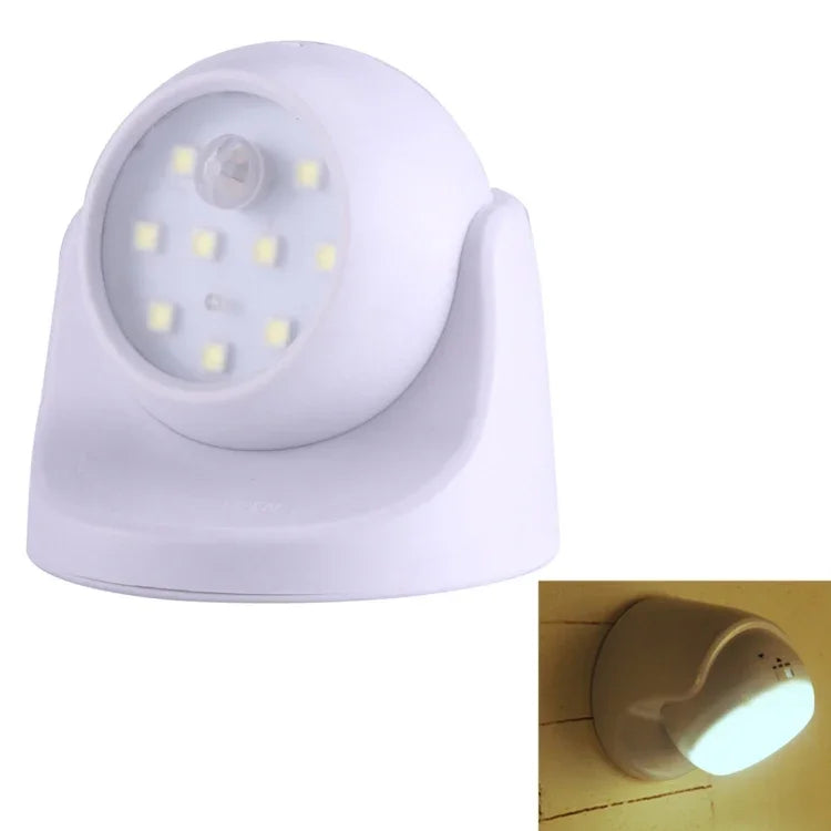 9 LEDs 240 LM 6000K Rotação de 360 Graus, Luz de Armário com Sensor de Movimento Sem Fios / Luz Noturna / Candeeiro de Parede para Quarto, Sala, Casa de Banho, Corredor
