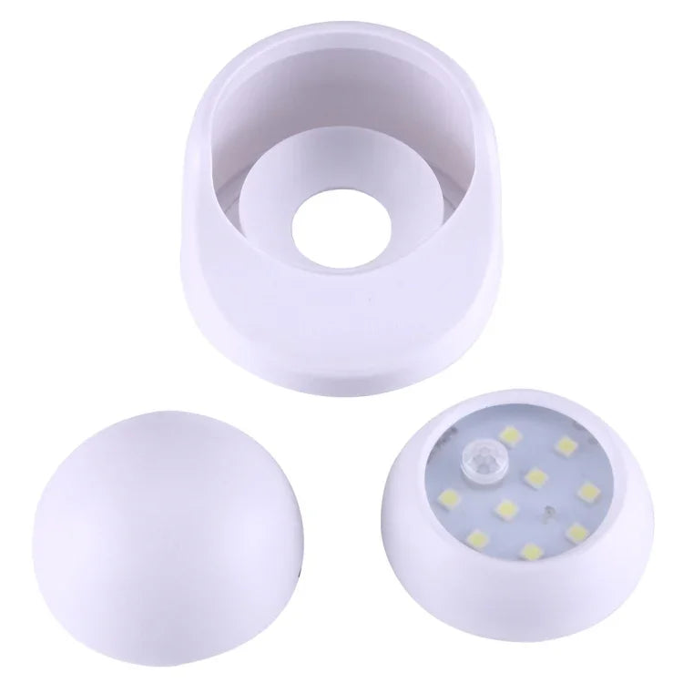 9 LEDs 240 LM 6000K Rotação de 360 Graus, Luz de Armário com Sensor de Movimento Sem Fios / Luz Noturna / Candeeiro de Parede para Quarto, Sala, Casa de Banho, Corredor