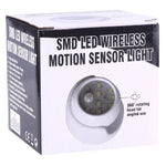9 LEDs 240 LM 6000K Rotação de 360 Graus, Luz de Armário com Sensor de Movimento Sem Fios / Luz Noturna / Candeeiro de Parede para Quarto, Sala, Casa de Banho, Corredor