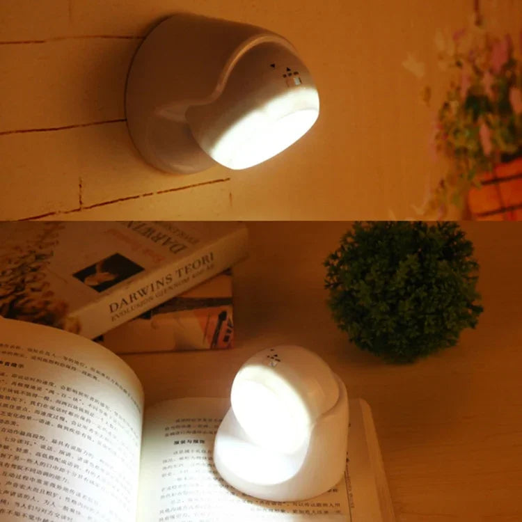 9 LEDs 240 LM 6000K Rotação de 360 Graus, Luz de Armário com Sensor de Movimento Sem Fios / Luz Noturna / Candeeiro de Parede para Quarto, Sala, Casa de Banho, Corredor