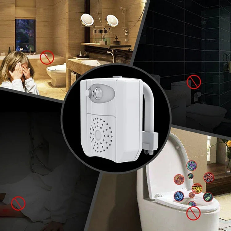 Assento de Sanita para Casa com Luz Noturna, DC 5V, Luz de Esterilização UV com Sensor de Movimento PIR