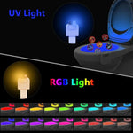 Assento de Sanita para Casa com Luz Noturna, DC 5V, Luz de Esterilização UV com Sensor de Movimento PIR