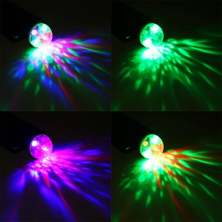 Luz de Palco Bola Mágica de Cristal LED RGB USB 4W com Adaptador Micro USB, com Adaptador Micro USB