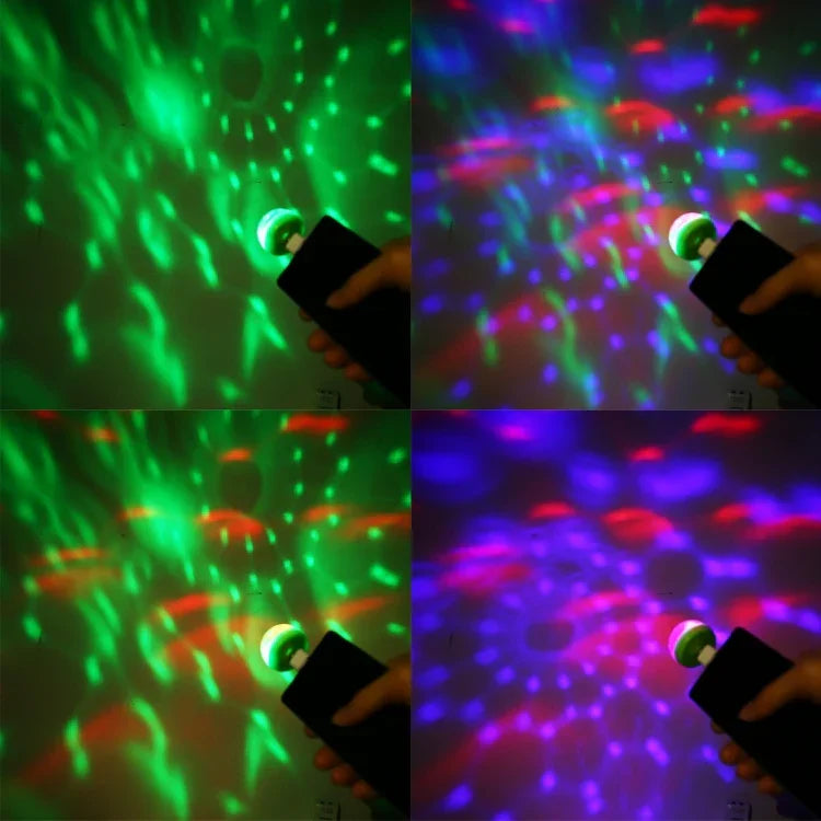 Luz de Palco Bola Mágica de Cristal LED RGB USB 4W com Adaptador Micro USB, com Adaptador Micro USB