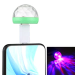 Luz de Palco Bola Mágica de Cristal LED RGB USB 4W com Adaptador de 8 Pinos, com Adaptador de 8 Pinos