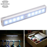 Luz Inteligente de Sensor de Corpo Humano com 1,8W 10 LEDs Luz Branca e Ecrã Amplo para Corredor e Armário, Versão a Bateria, 1,8W 10 LEDs Branco (Versão a Bateria)