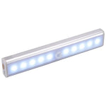 Luz Inteligente de Sensor de Corpo Humano com 1,8W 10 LEDs Luz Branca e Ecrã Amplo para Corredor e Armário, Versão a Bateria, 1,8W 10 LEDs Branco (Versão a Bateria)