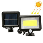 Luz de Parede Solar COB com Indução Corporal Separada, Luz de Jardim Impermeável para Exterior, Iluminação de Rua, 100 COB